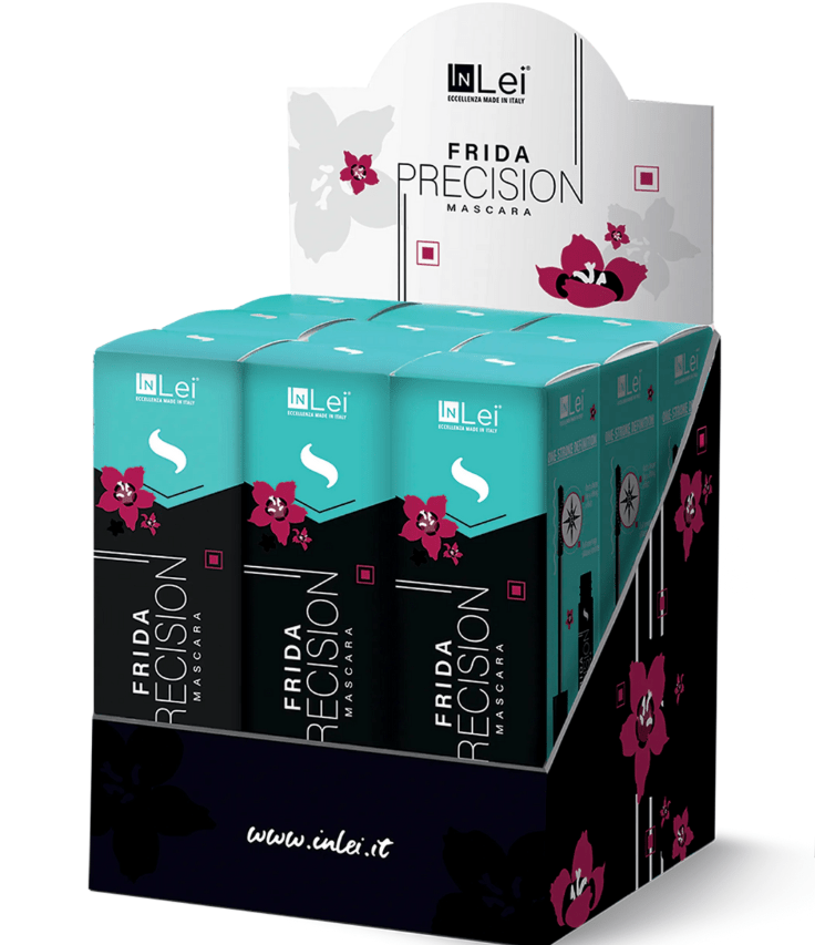 FRIDA PRECISION countertop display high - definition mascara for natural lashes and lash extensions - InLei®